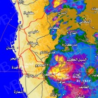 أمطار على  مكة والعوالي وانباء عن إغلاق طريق الهدى "فيديو "