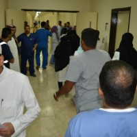 مستشفى "الملك فيصل" تنفذ تجربة فرضية لإخلاء 35 عاملاُ بعد حدوث تسرب كيميائي وحريق بقسم المختبر