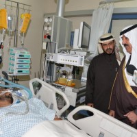 الأمير متعب بن عبدالله : يزور المصابين من قوات الحرس الوطني