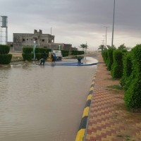 بلدية اللهابة .. ٤ فرق لتصريف مياه الامطار وشفط التجمعات