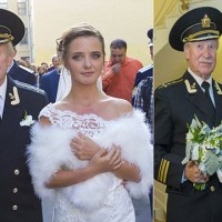ممثل روسي ثمانيني يتزوج من عشرينية "شاهد الصور"