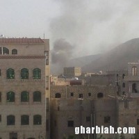 بالصور .. إنفجار مخزن اسلحة تابع للواء الرابع بمنطقة السواد جنوب صنعاء