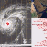 إعصار "شابالا" ومناطق وصوله باليمن وعمان..صور جوية لمسار الإعصار