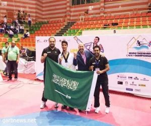 لاعب أخضر التايكوندو محمد السويق يحقق ذهبية بطولة العالم بشرم الشيخ