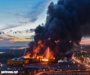 حريق هائل يُجلي 3 آلاف شخص من مركز تجاري في موسكو