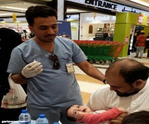 مركز صحي حي الامير عبدالمجيد ينفذ الحملة الوطنية للتطعيم ضد شلل الأطفال