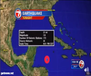 زلزال قوي يهدد بتسونامي في منطقة البحر الكاريبي، المكسيك