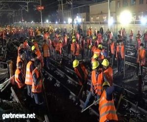 بالفيديو: مشهد أشبه بالمعجزة بناء سكة حديد في 9 ساعات في الصين