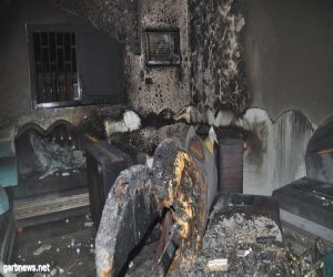 اختناق طفلة في حريق التهم غرفة بشقة سكنية في الطائف