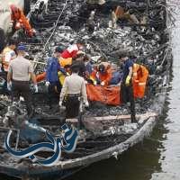 ارتفاع ضحاياحريق قارب في إندونيسيا الى مصرع 23 شخصا