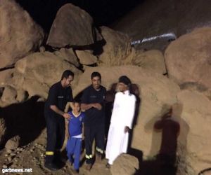 مدني عفيف ينقذ طفلاً محتجزاً في جبل