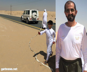 حاكم دبي ينقذ اسرة اوروبية علقت في صحراء دبي