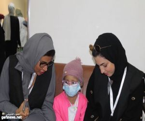 فريق "دام الامل موجود" التطوعي يزور اطفال السرطان بتخصصي جدة